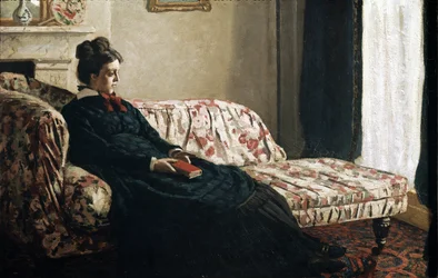 Meditation or Madame Monet in the canape