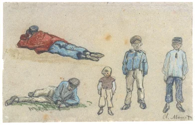 Study of Five Boys, circa 1864