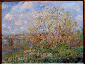 Spring, painting by Claude Monet (1840-1926), 1882. Dimensions: 0.60 x 0.79 m. Lyon, Musée des Beaux-Arts