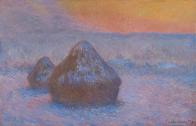 Stacks of Wheat Sunset, Snow Effect, 1890-91