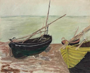 Study of Boats at Etretat Beach