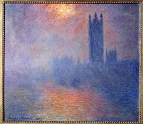 The Houses of Parliament, London, with the Sun Breaking Through the Fog