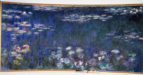 The Water Lilies, Green Reflections (Diptych Left Part)