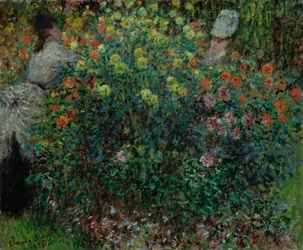 Two Women among the Flowers, 1875