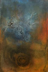 Abstract Blue Orange Swirl