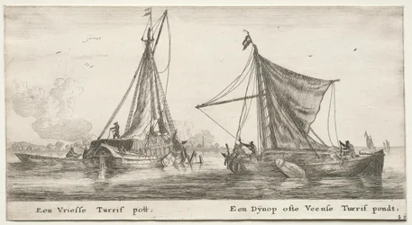 Various Ships and Views of Amsterdam, Part II: A Frisian Peat Barge. The Dÿnop, near the Veensche Peat Pond