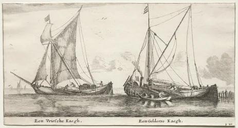 Various Ships and Views of Amsterdam, Part II: A Frisian Bilander. A Geldersche Bilander