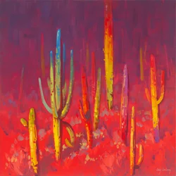 Vibrant Desert Cacti