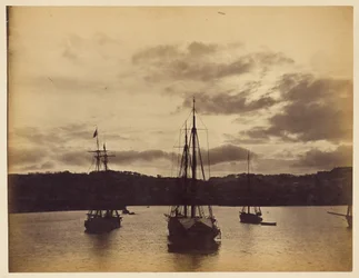 A Night Scene in the Harbor