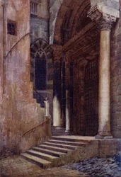 The Side Door of the Cathedral of San Lorenzo, Genoa