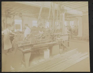Dressler & Co. motion picture laboratory with men working