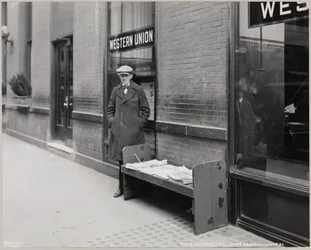 The Blind Newsdealer, Frederick Rode and the Southeast Corner of Broadway & 41st St.