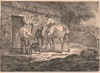 Horses at Cottage Door