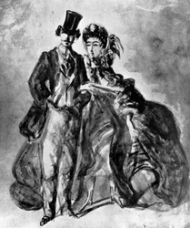 Man and Woman, 19th century, 1930