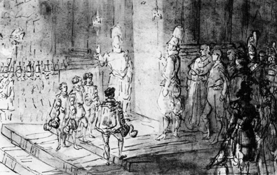 Swiss Guards and French Soldiers at the Vatican