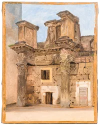 A Section of the Wall at Forum of Nerva in Rome