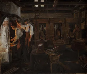 The Interior of the Old Hammer Mill at Hellebæk