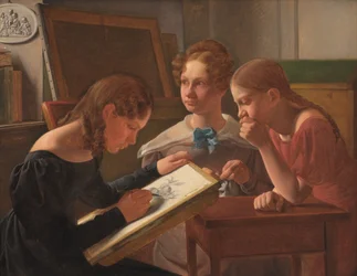 Three Young Girls. The Artist