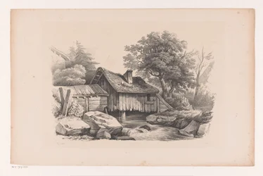 Wooden House Above River (The Landscape)
