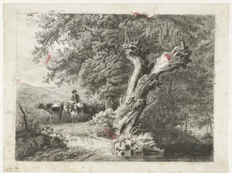 Landscape with Bare Tree and Shepherd