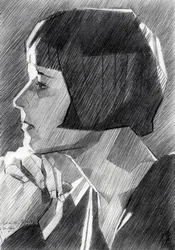 Art Deco Woman Portrait