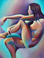 Colorful Nude Figure