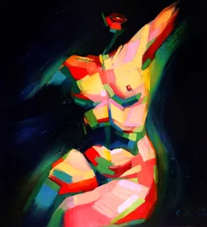 Dynamic Colorful Nude