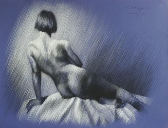 Elegant Reclining Nude Study