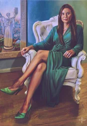 Elegant Woman in Green