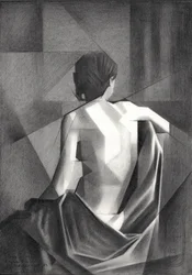 Geometric Draped Figure