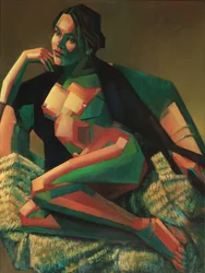 Geometric Nude Woman