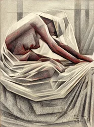 Melancholy Cubist Figure