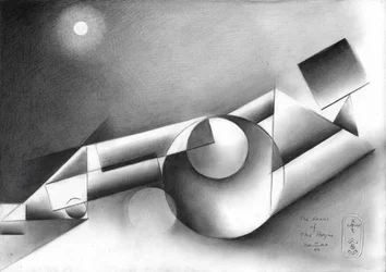 Moonlit Geometric Composition