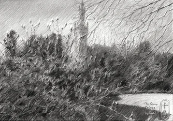 Peace Palace Pencil Sketch