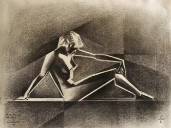 Pensive Cubist Nude