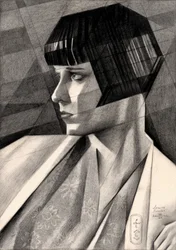 Pensive Deco Portrait