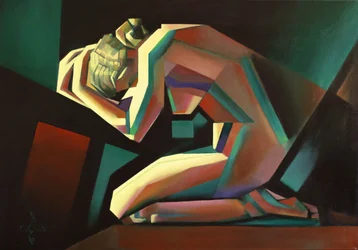 Pensive Kneeling Figure