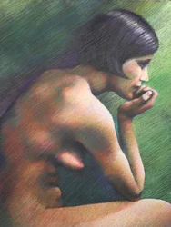 Pensive Nude Woman