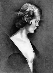 Pensive Woman Profile