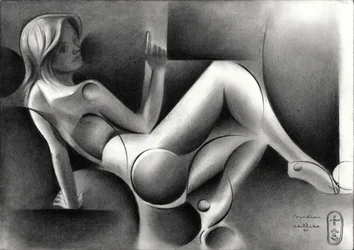 Stylized Reclining Woman