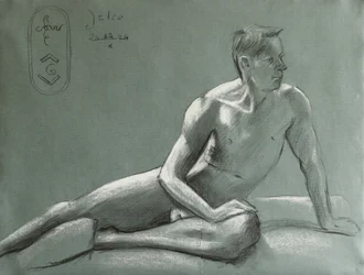 Thoughtful Male Figure Study