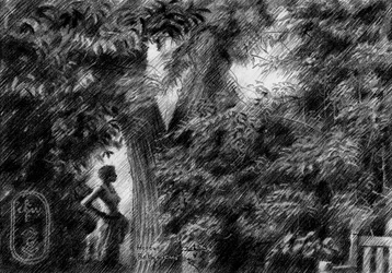 Woman In Garden Light