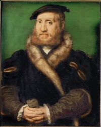 Portrait of a Bearded Man with Fur Coat