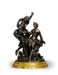 A Louis XIV bronze group representing Bacchus and Ariadne, c. 1704
