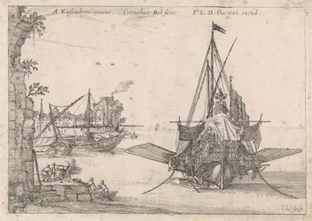 Galley Anchored in a Bay (Harbor Views)