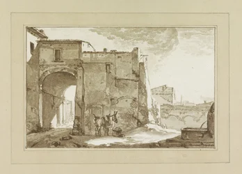 Gate with Traveler and Mule