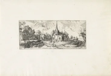 Landscape with a View of a Church in a Village (series title)