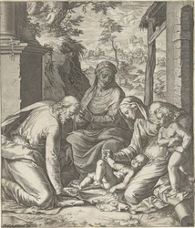 Holy Family with Anna and John the Baptist as a Child