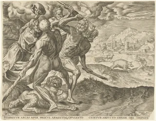 Hercules Kills Geryon and His Dog (Works of Hercules)