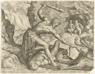 Hercules Dragging Cerberus from Hell
